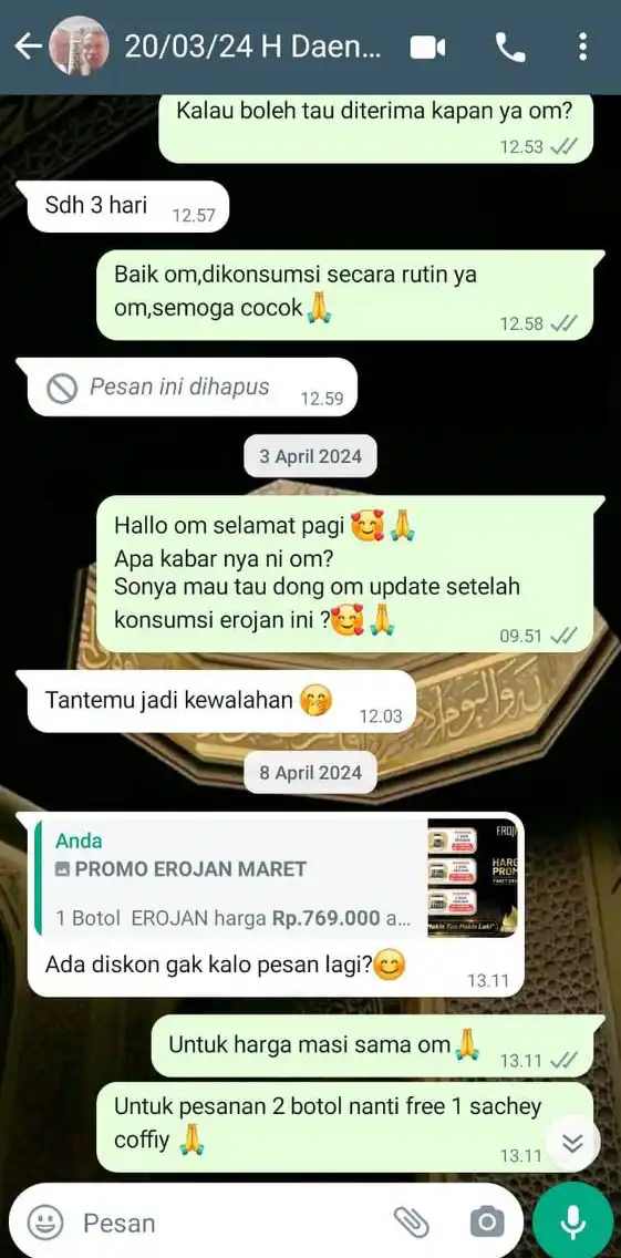 Testimoni pelanggan Erojan 3 (placeholder)